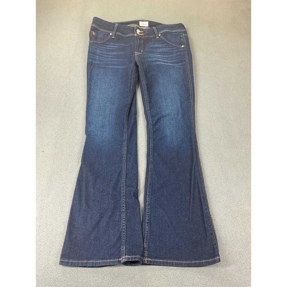 Hudson Jeans Womens 29 Blue Mid Rise Bootcut Collin Stretch Dark Wash Denim